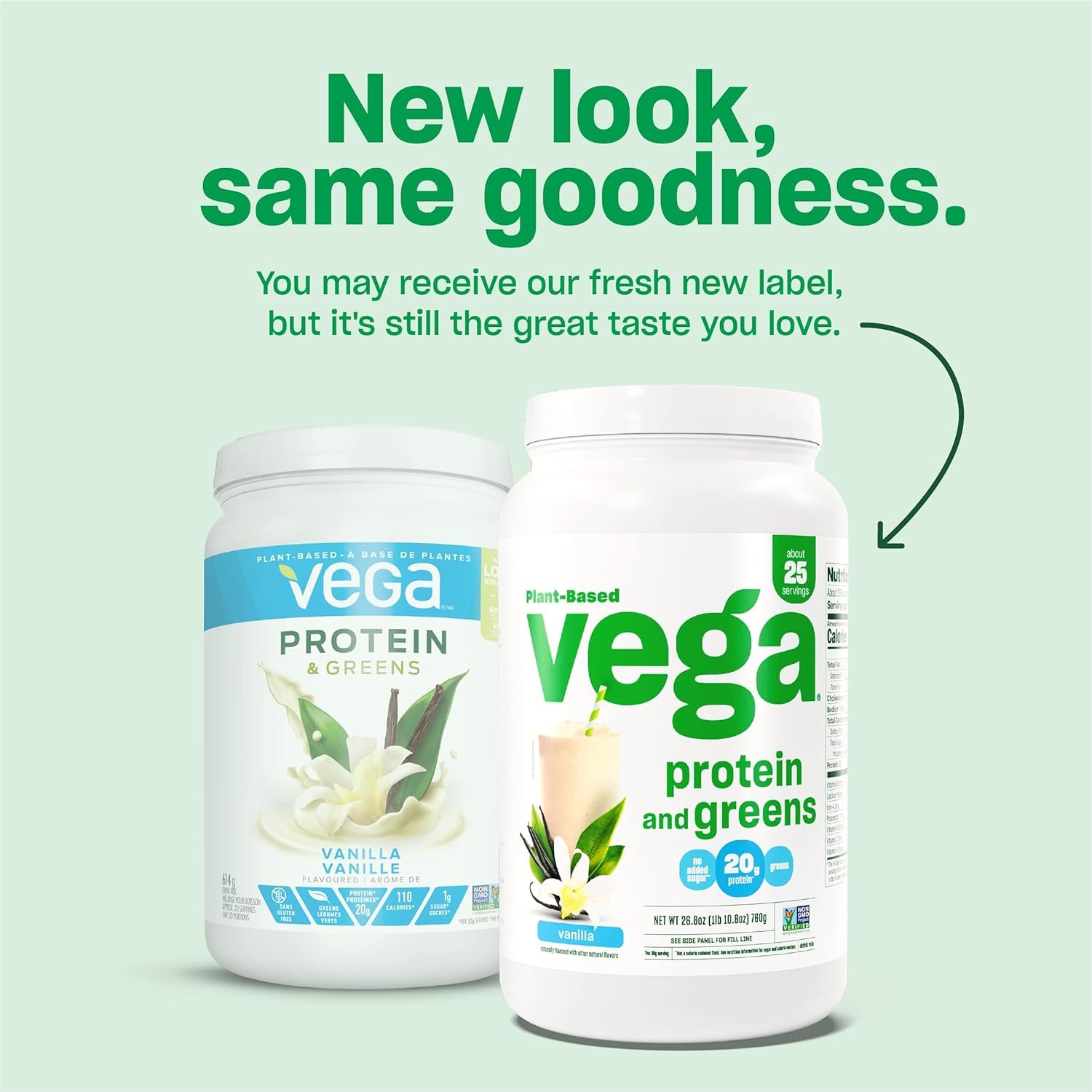 Foto 5 pulgar | Proteína En Polvo Vega Protein And Greens, Vainilla, 620 Ml, 20 G - Venta Internacional.