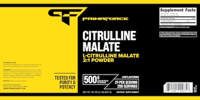 Foto 5 | Suplemento Primaforce L-citrulina Malato En Polvo 500 G - Venta Internacional.