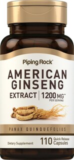 Foto 1 | Suplemento Piping Rock American Ginseng En Cápsulas De 1200 Mg - Venta Internacional.