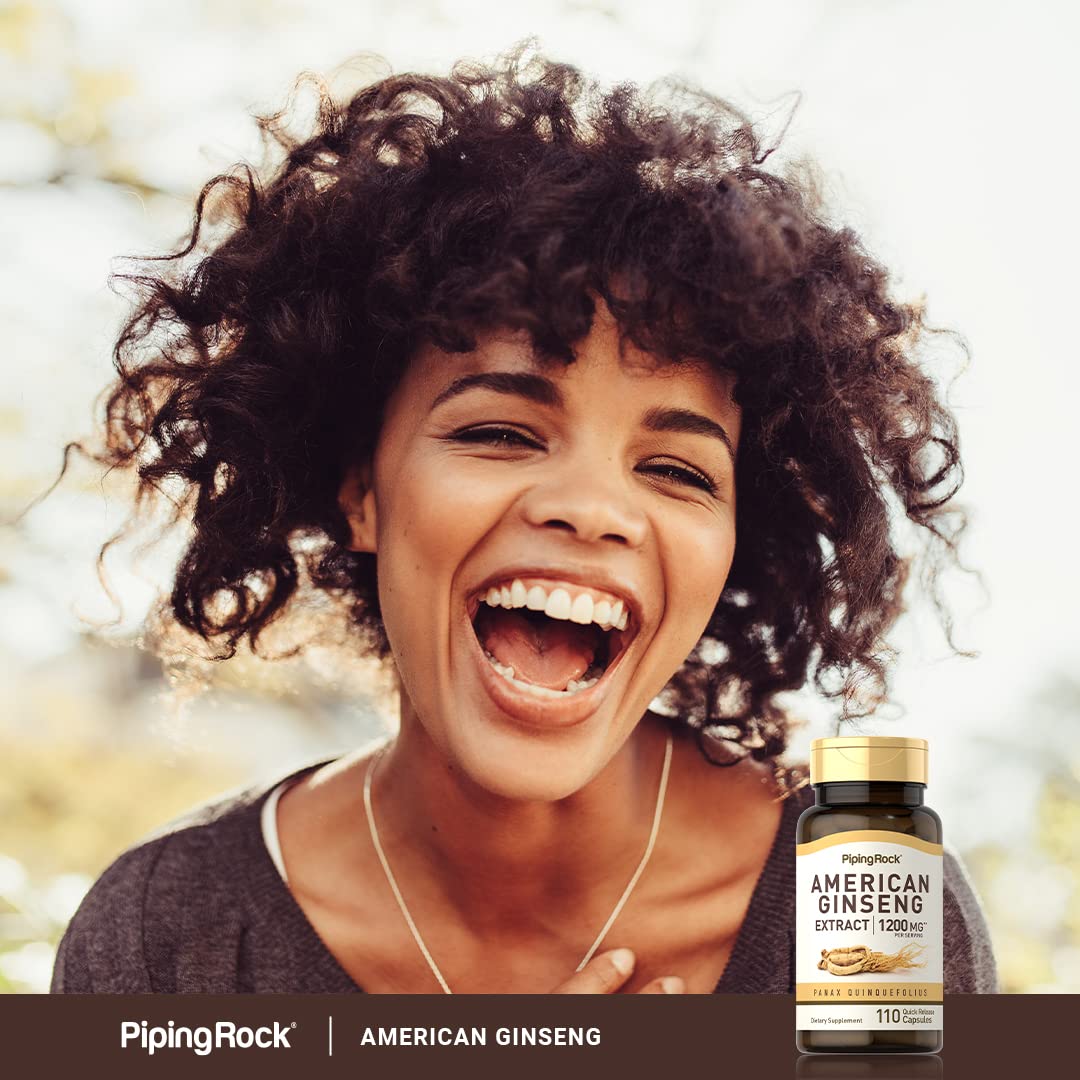 Foto 7 pulgar | Suplemento Piping Rock American Ginseng En Cápsulas De 1200 Mg - Venta Internacional.