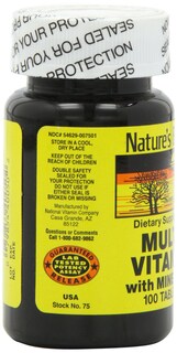 Foto 6 | Suplemento Nature's Blend Nat B Multivitamínico Y Mineral 100 G - Venta Internacional.