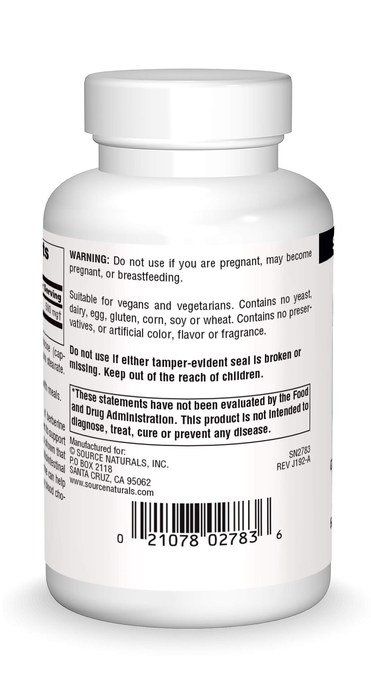 Foto 3 pulgar | Suplemento Source Naturals Berberina 500 Mg - 60 Cápsulas - Venta Internacional.
