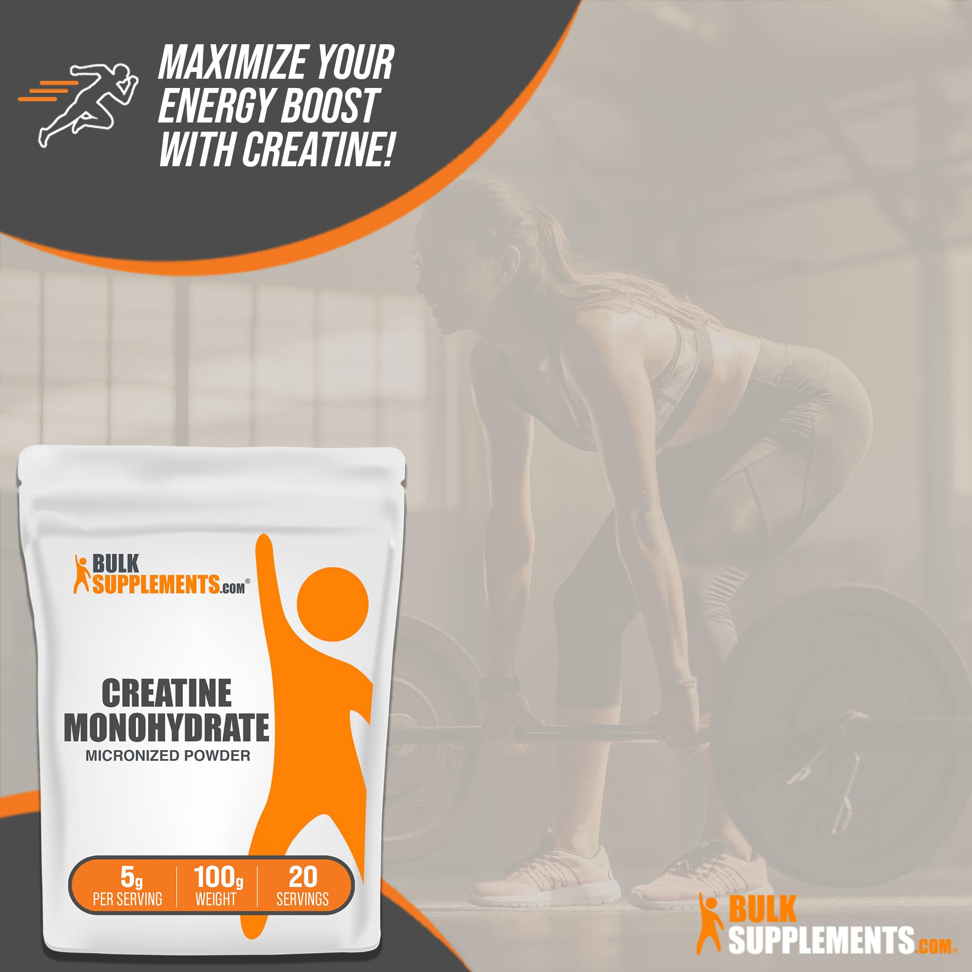 Foto 5 pulgar | Suplemento Bulksupplements.com Monohidrato De Creatina 100 G - Venta Internacional.