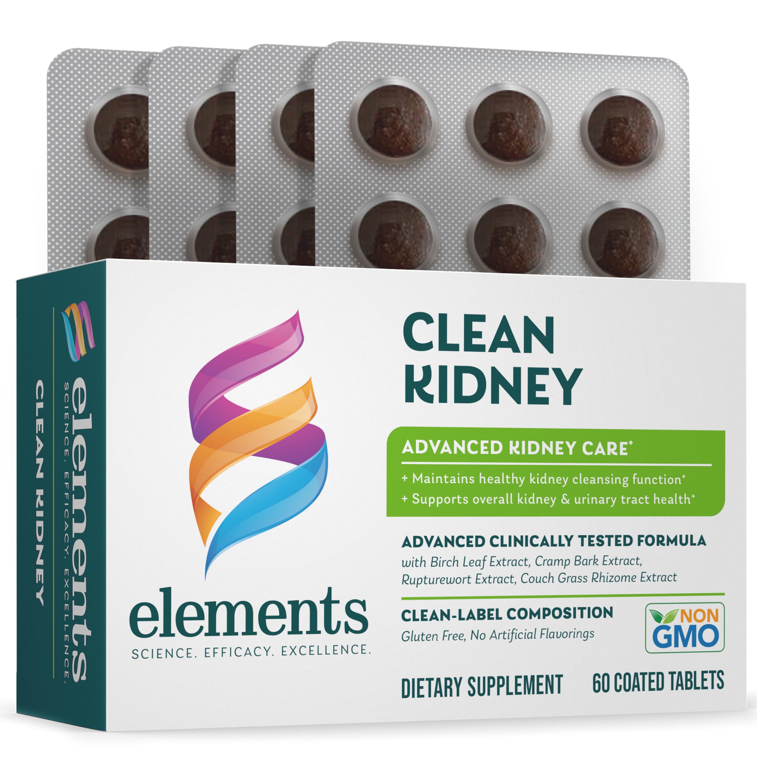 Foto 2 pulgar | Supplement Elements Clean Kidney 60 Comprimidos (suministro Para 30 Días) - Venta Internacional.
