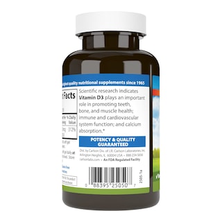 Foto 3 | Suplemento De Vitamina D Carlson D3 2500 Ui 150 Cápsulas Blandas - Venta Internacional.