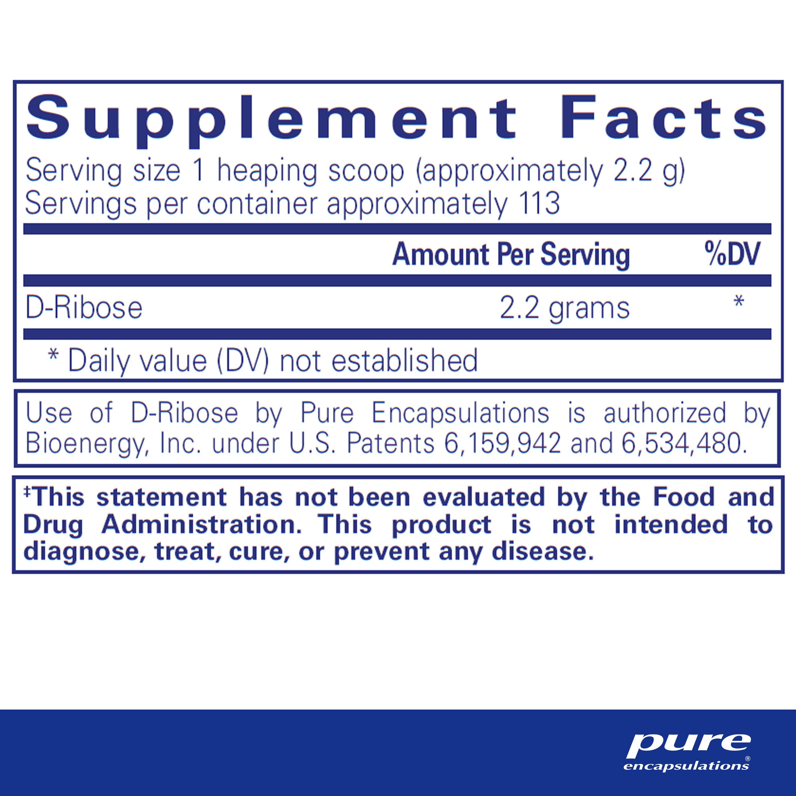 Foto 2 | Suplemento Pure Encapsulations Ribose De 250 Ml Rapid Energy - Venta Internacional.