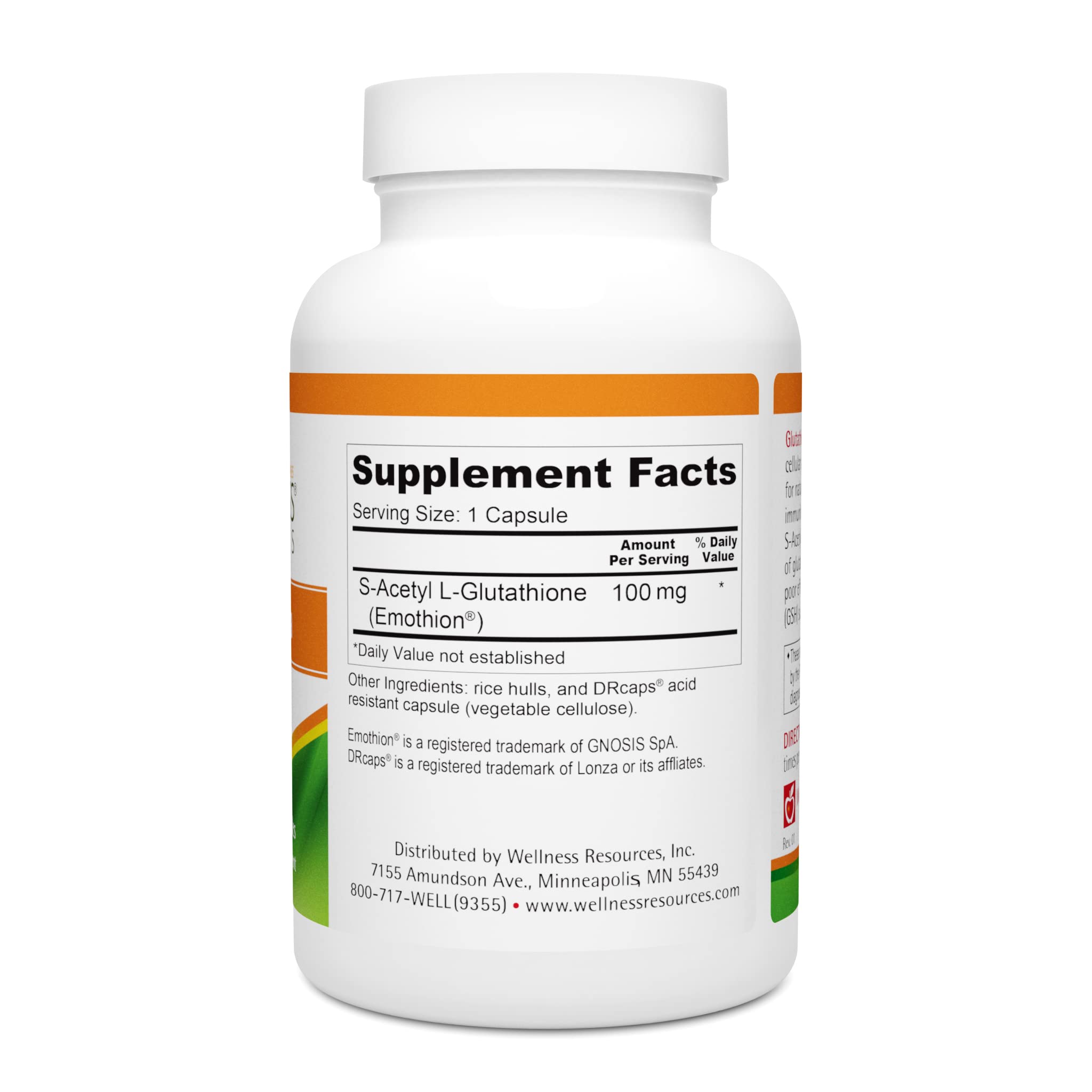 Foto 3 pulgar | Suplemento Wellness Resources Glutathione Ultra 90 Cápsulas - Venta Internacional.