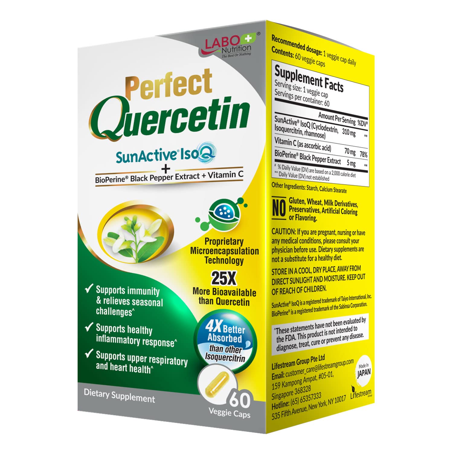 Foto 1 | Suplemento Labo Nutrition Perfect Quercetin Sunactive Isoq - Venta Internacional.