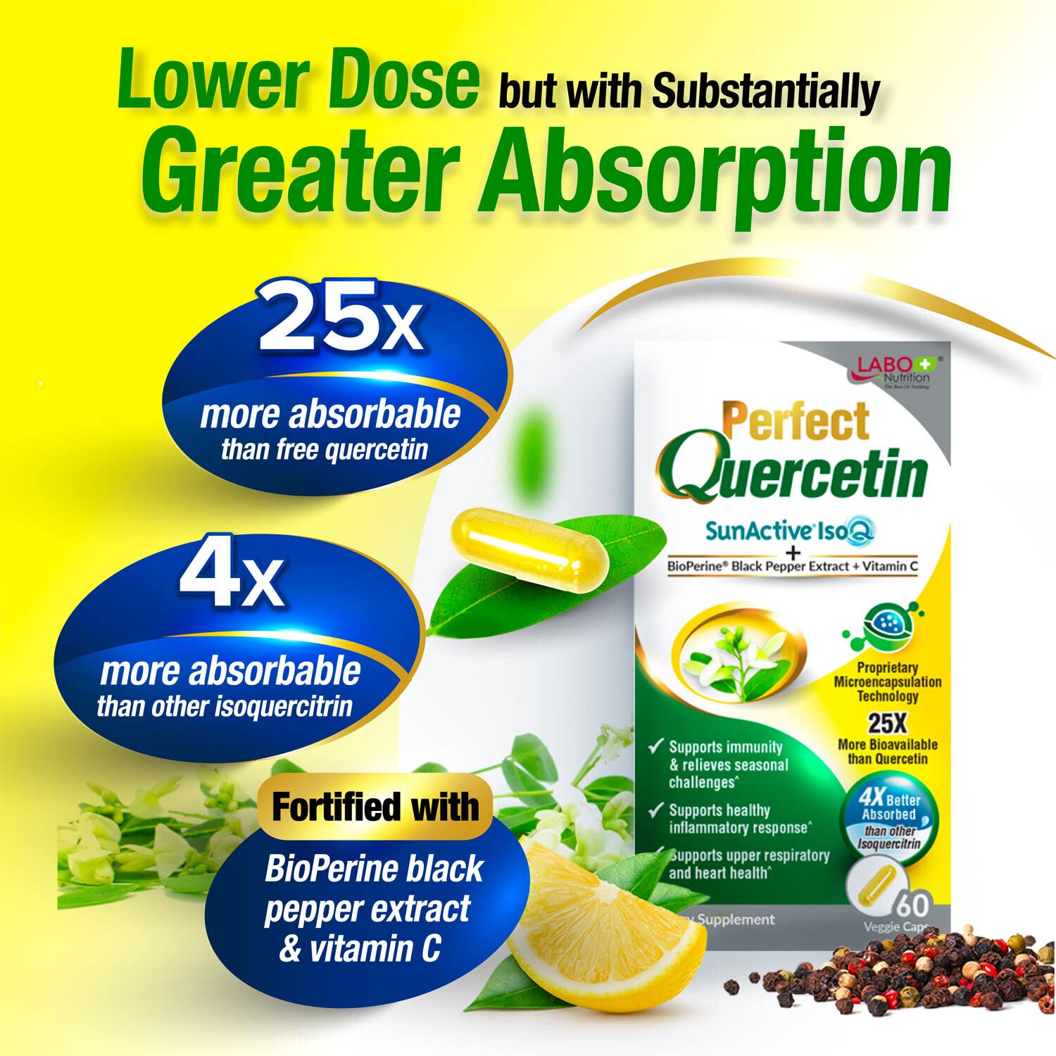 Foto 3 pulgar | Suplemento Labo Nutrition Perfect Quercetin Sunactive Isoq - Venta Internacional.