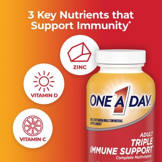 Foto 3 | Suplemento De Triple Apoyo Inmunológico Para Adultos, Una Vez Al Día, 100 Comprimidos - Venta Internacional.