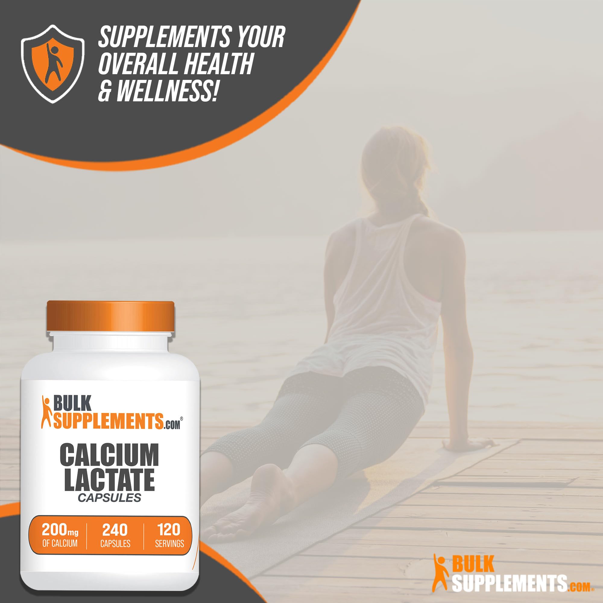 Foto 6 pulgar | Suplemento De Lactato De Calcio, Suplementos A Granel, 200 Mg, 240 Cápsulas - Venta Internacional.