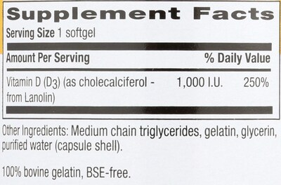 Foto 3 | Suplemento Country Life Vitamina D3, 1000 Ui, Cápsulas Blandas, 200 Unidades - Venta Internacional.