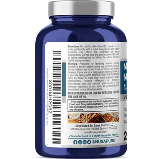 Foto 3 | Suplemento De Malato De Magnesio Nusapure 1350 Mg 200 Cápsulas - Venta Internacional.