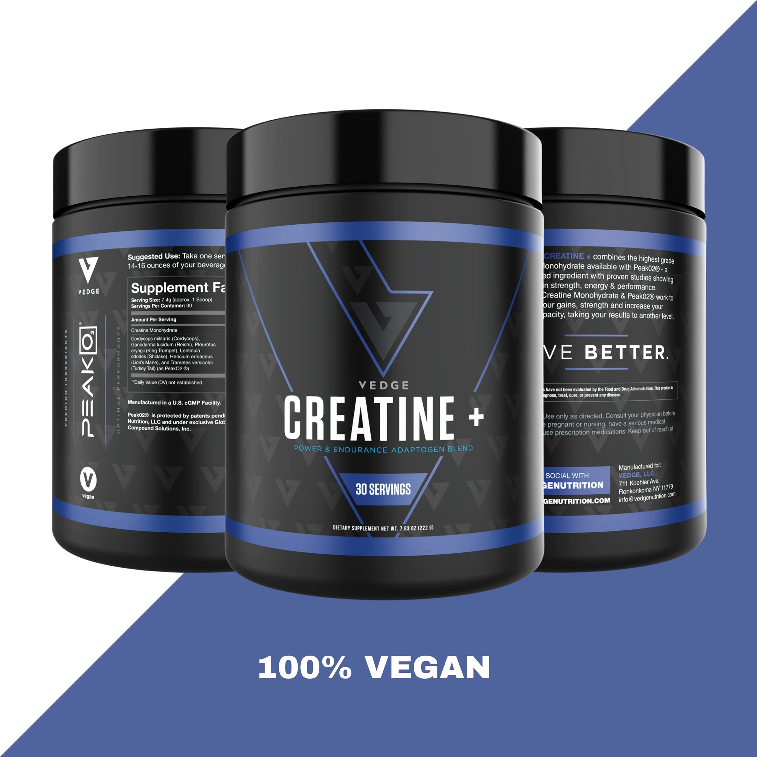 Foto 7 pulgar | Suplemento Vedge Nutrition Creatine+ Vegan, 30 Porciones - Venta Internacional.