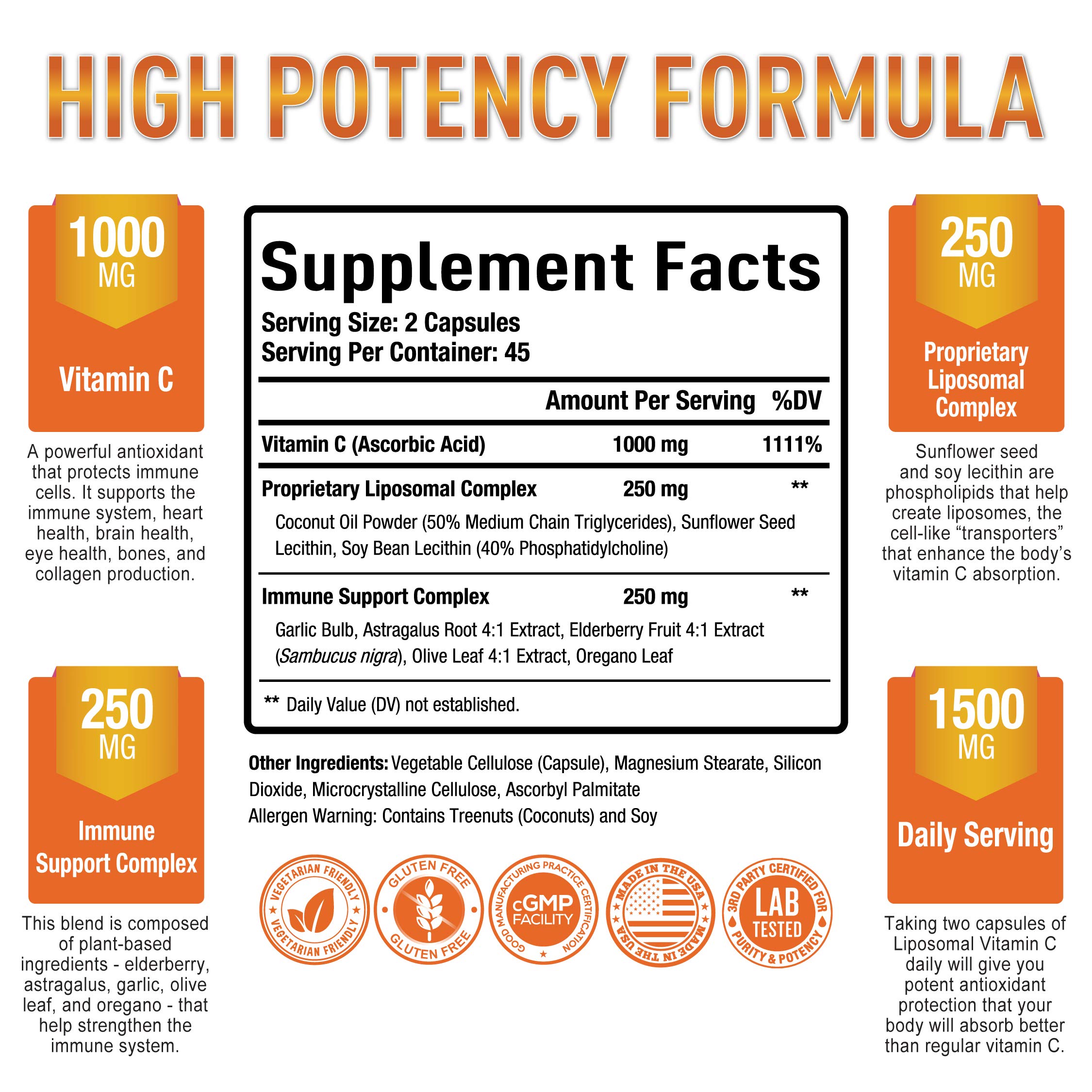 Foto 2 | Suplemento De Vitamina C Liposomal Purely Optimal 1000 Mg 90 Cápsulas - Venta Internacional.