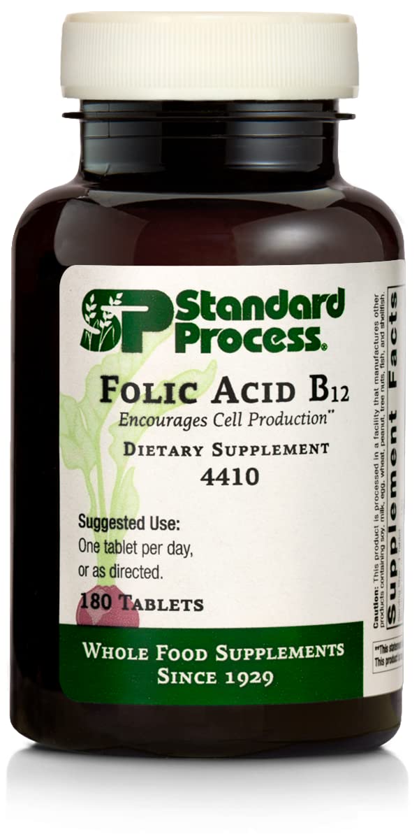 Foto 1 | Suplemento Standard Process Inc. Ácido Fólico B12 180 Comprimidos - Venta Internacional.