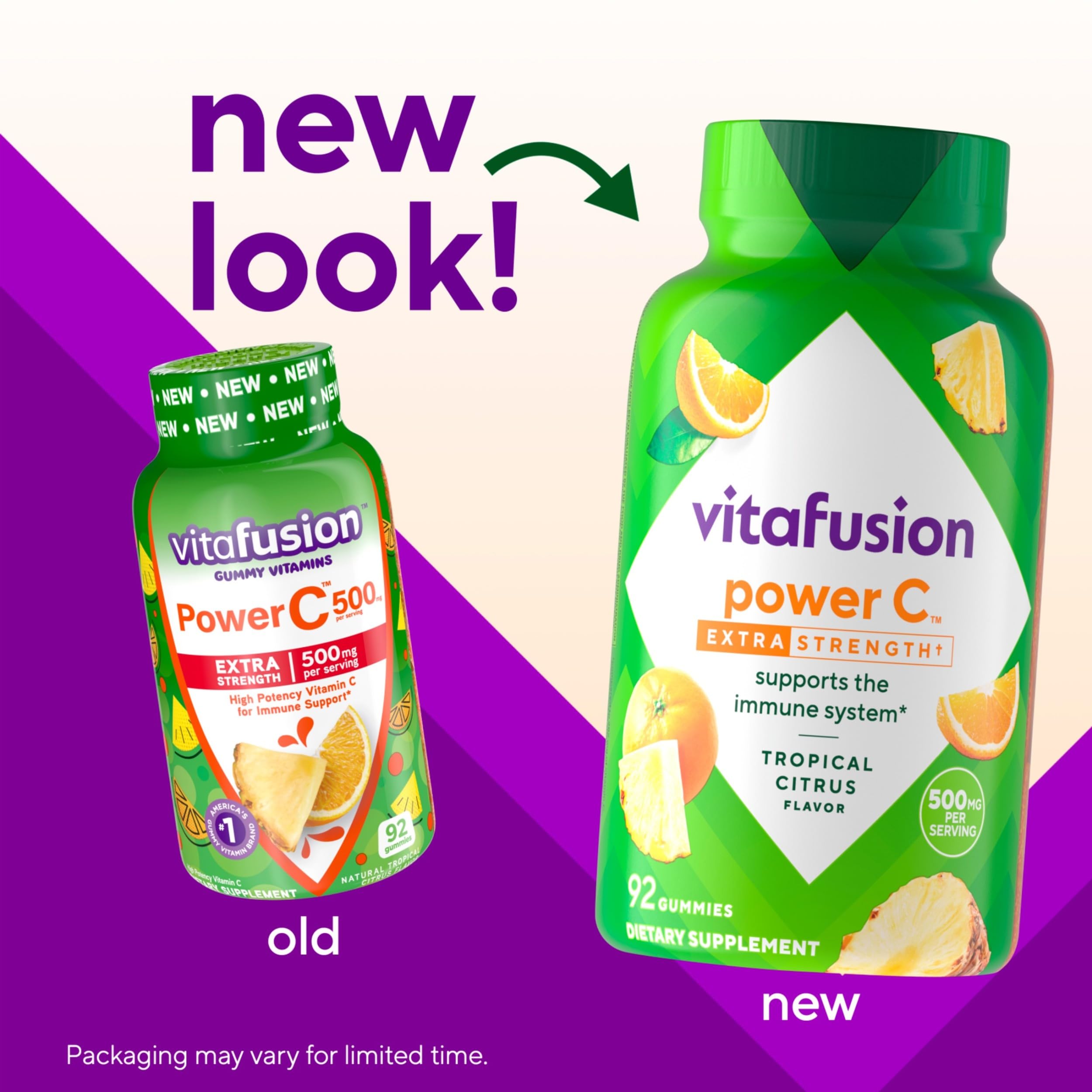 Foto 2 | Vitaminas En Gomitas Vitafusion Extra Strength Power C, 92 Unidades - Venta Internacional.