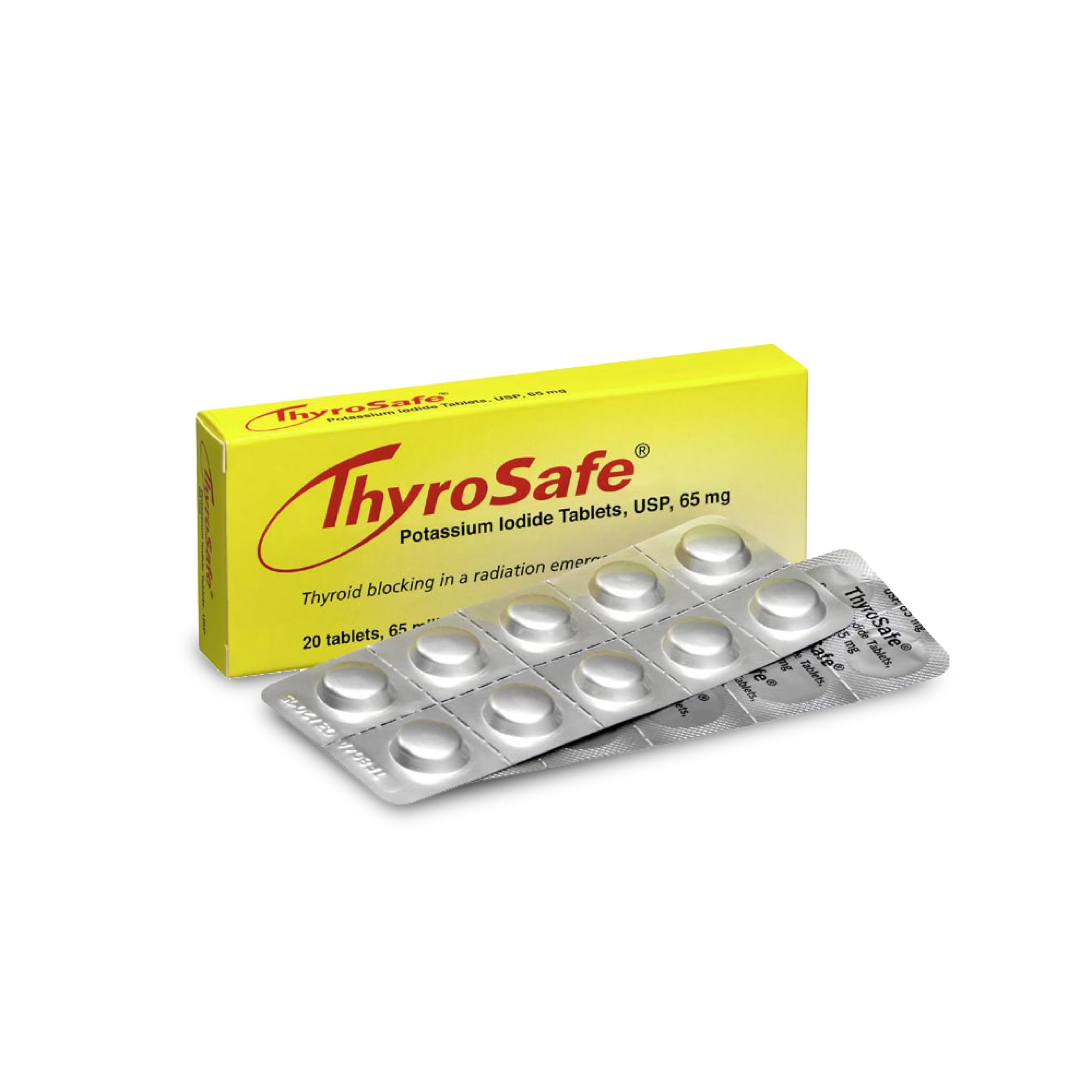 Foto 2 pulgar | Tabletas De Yoduro De Potasio Thyrosafe 65 Mg (paquete De 20) - Venta Internacional.