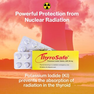 Foto 2 | Tabletas De Yoduro De Potasio Thyrosafe 65 Mg (paquete De 20) - Venta Internacional.