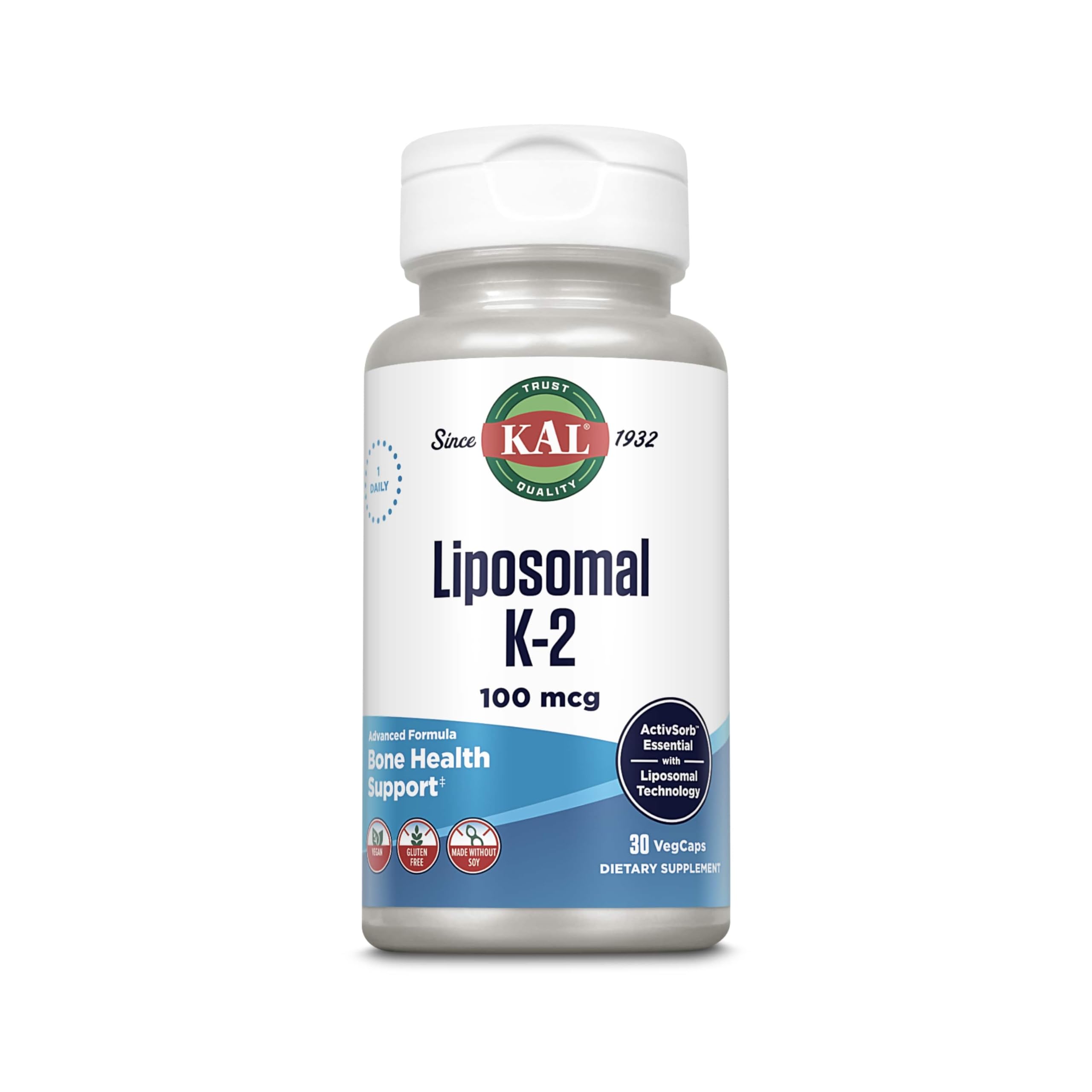Foto 1 | Suplemento De Vitamina K2 Liposomal Kal De 100 Mcg Con Mk7, 30 Porciones - Venta Internacional.