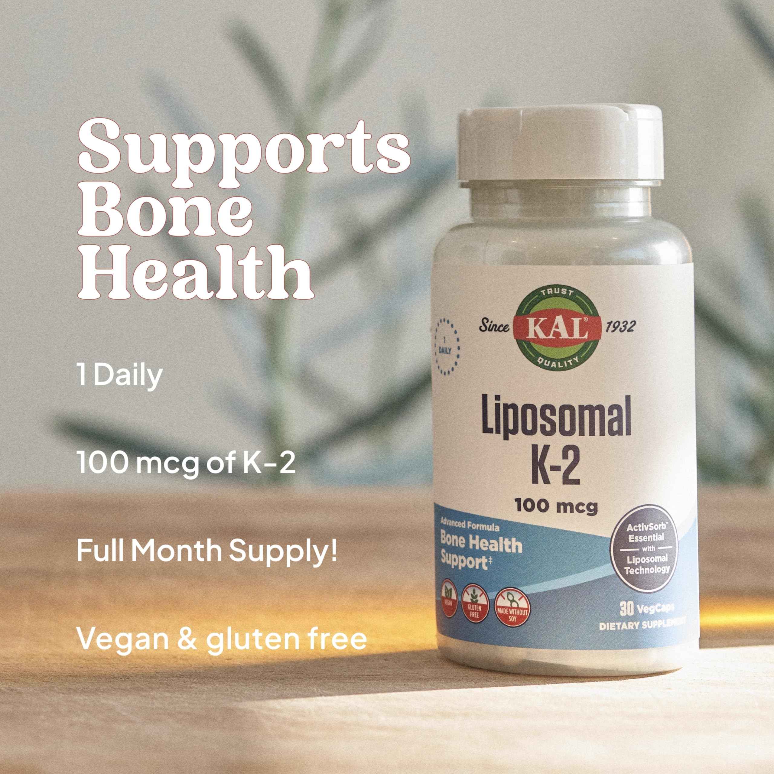 Foto 4 | Suplemento De Vitamina K2 Liposomal Kal De 100 Mcg Con Mk7, 30 Porciones - Venta Internacional.