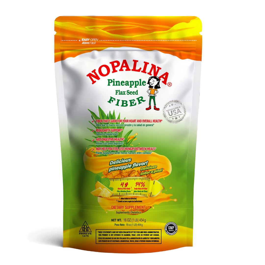 Foto 2 pulgar | Suplemento Nopalina Colon Detox Fiber, Sabor A Piña, 454 G - Venta Internacional.