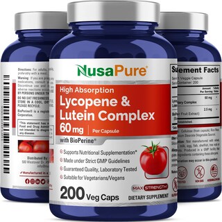 Foto 4 | Suplemento Del Complejo De Licopeno Y Luteína Nusapure 60 Mg 200 Cápsulas - Venta Internacional.