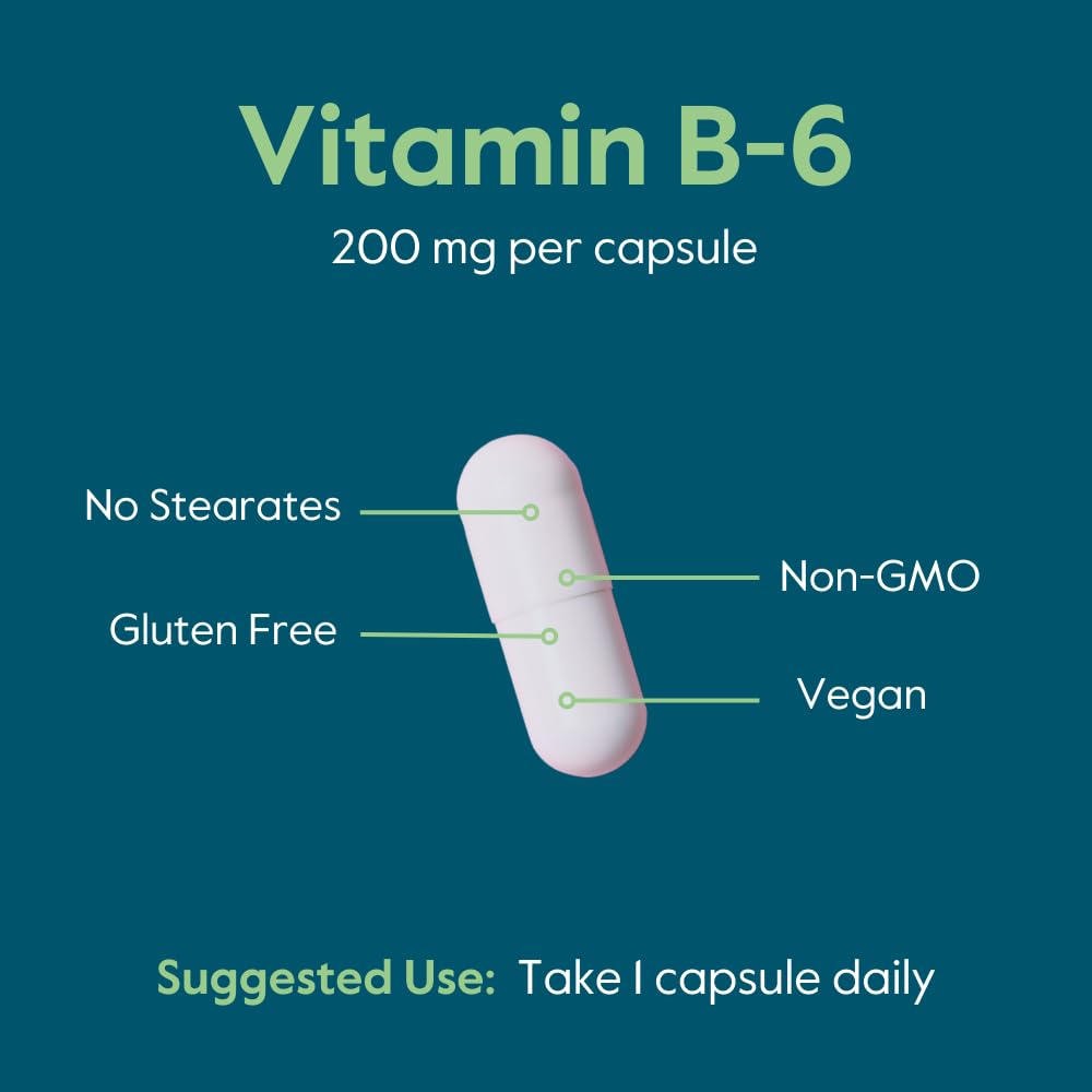 Foto 7 pulgar | Suplemento De Vitamina B-6 Bestvite 200 Mg 120 Cápsulas Veganas - Venta Internacional.