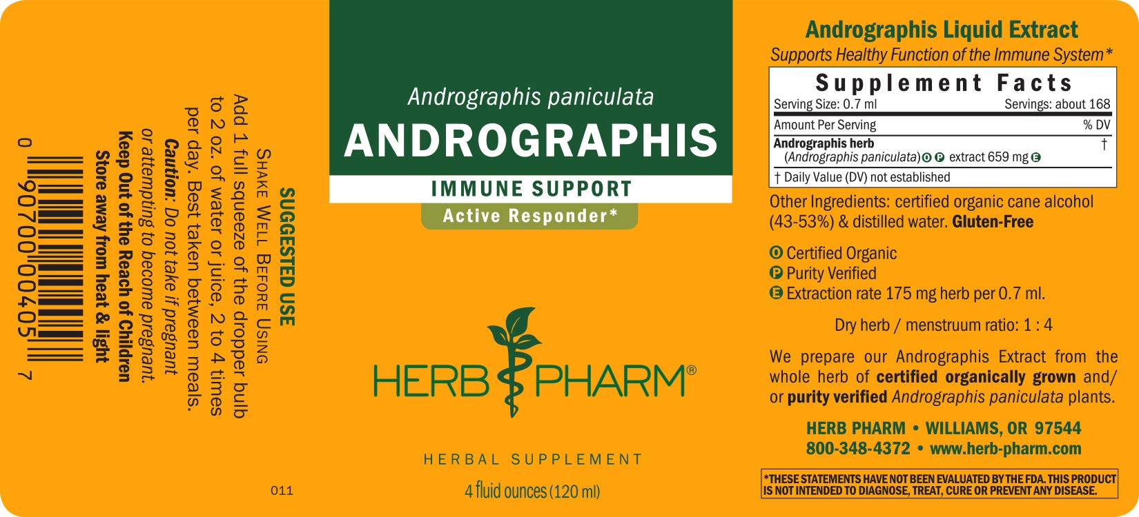 Foto 6 pulgar | Extracto Líquido Herb Pharm Andrographis For Immune 120 Ml - Venta Internacional.
