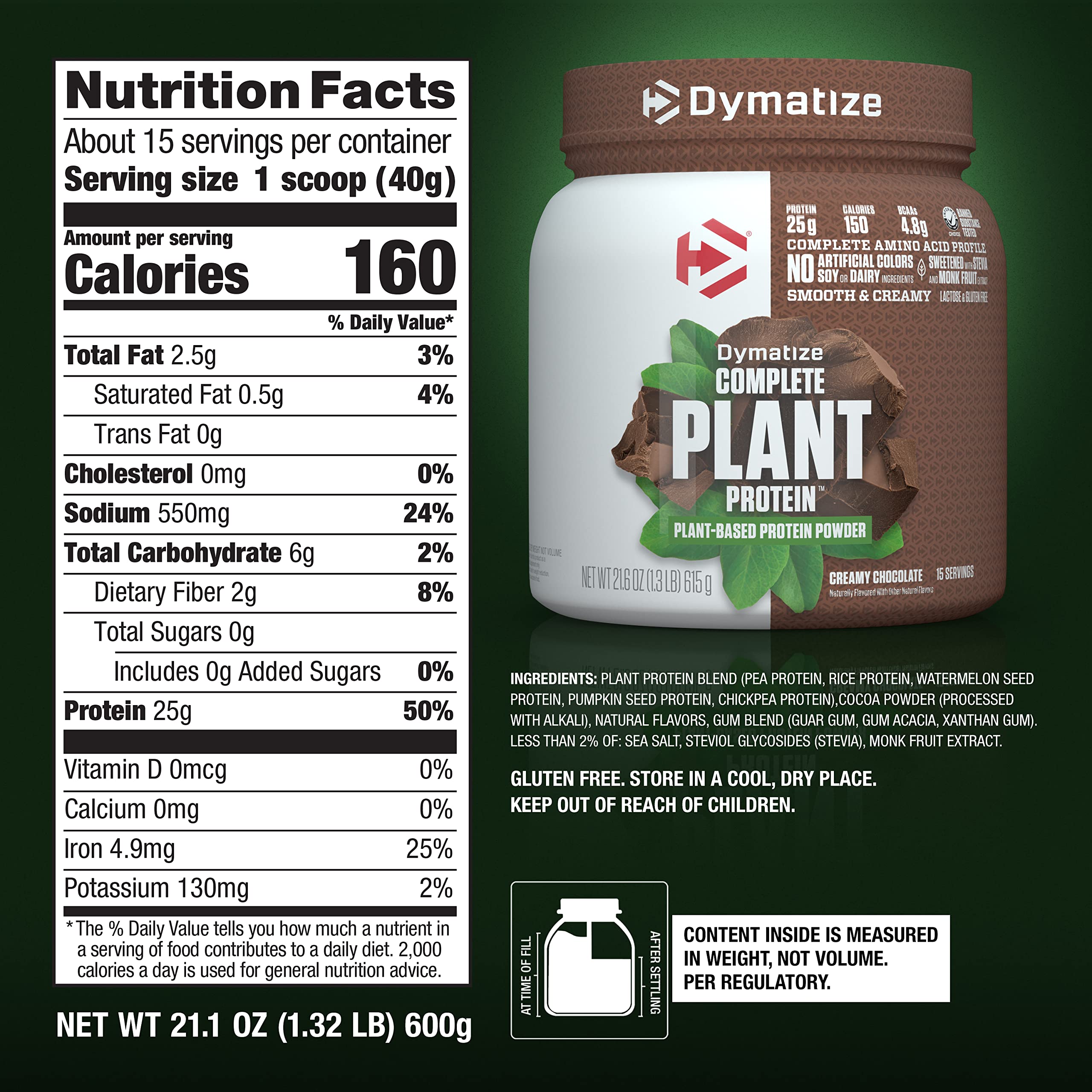 Foto 6 pulgar | Suplemento Dymatize Con Proteína Vegetal Vegana Y Chocolate Cremoso - Venta Internacional.