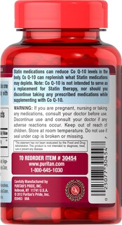Foto 3 | Suplemento Puritan's Pride Q-sorb Coq10 De 600 Mg Para El Corazón, 60 Cápsulas Blandas - Venta Internacional.