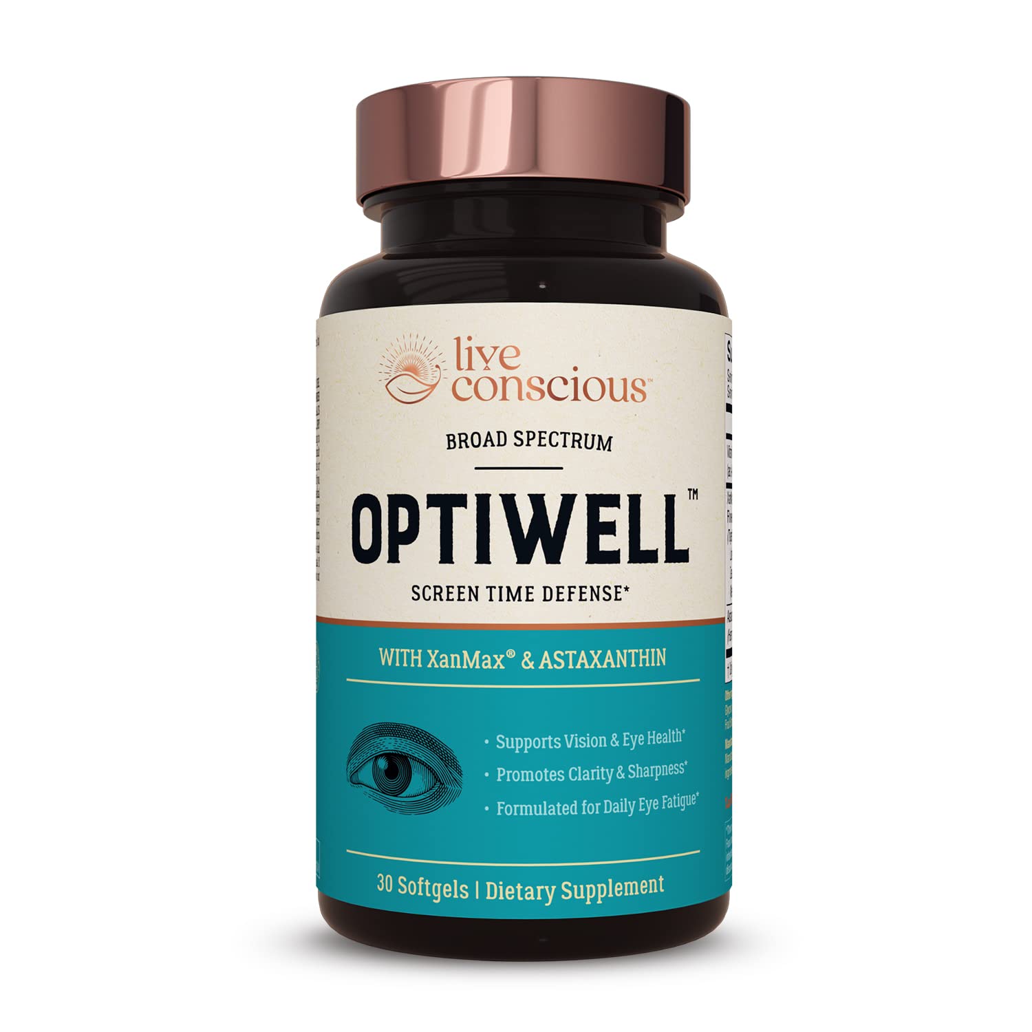 Foto 2 pulgar | Eye Vitamins Live Conscious Optiwell Con Vitamina E 30 Cápsulas Blandas - Venta Internacional.