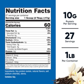 Foto 2 | Proteína En Polvo Nutricost Soy Isolate 454 G Con Sabor A Vainilla - Venta Internacional.