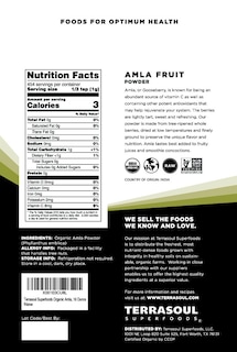 Foto 2 | Amla Berry Powder Terrasoul Superfoods Organic, 2 Kg - Venta Internacional.