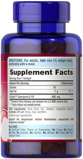 Foto 3 | Suplemento Puritan's Pride Q-sorb Coq10, 400 Mg, Cápsulas Blandas X60 - Venta Internacional.