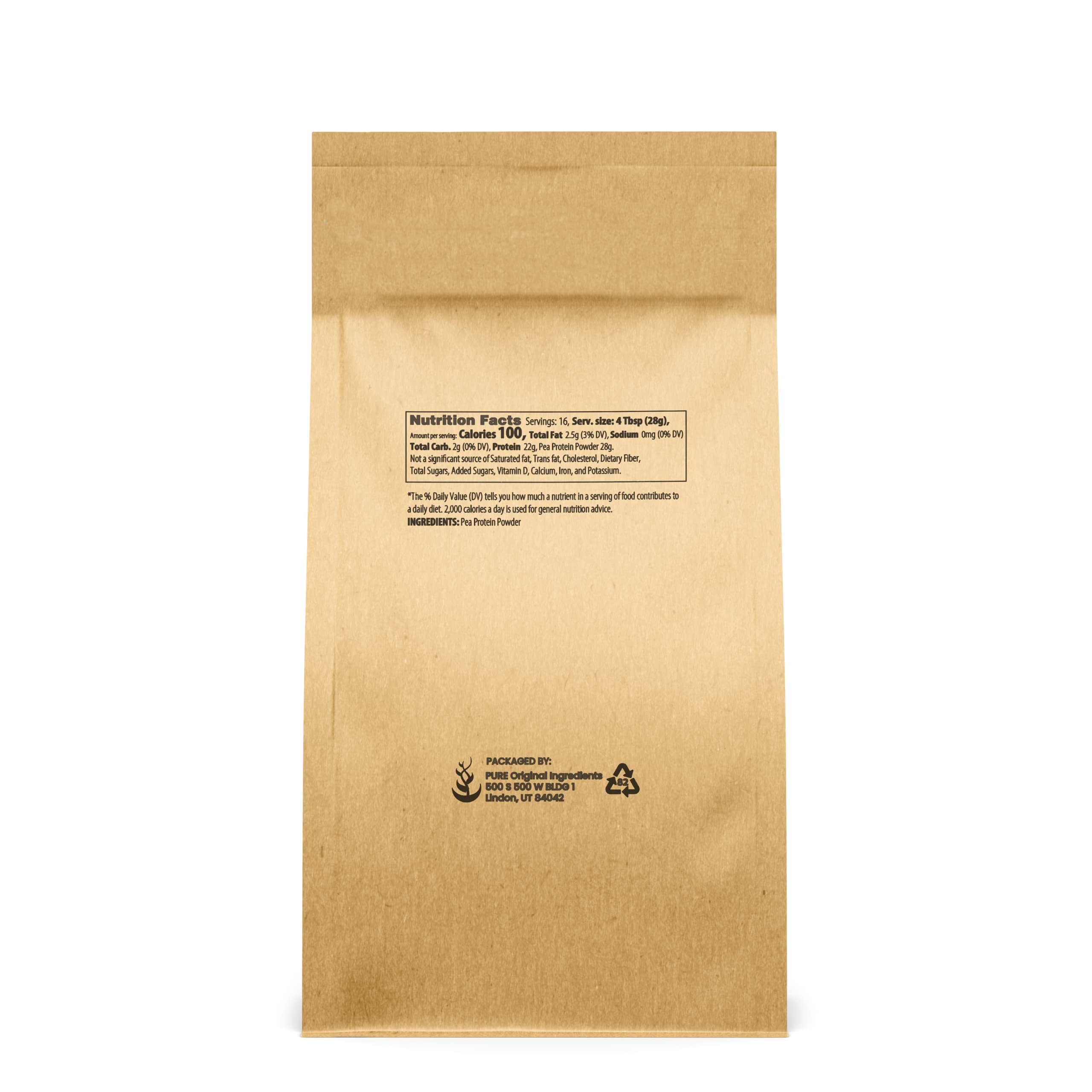 Foto 3 pulgar | Proteína En Polvo, Ingredientes Originales Puros, Guisante Vegano, 454 G - Venta Internacional.