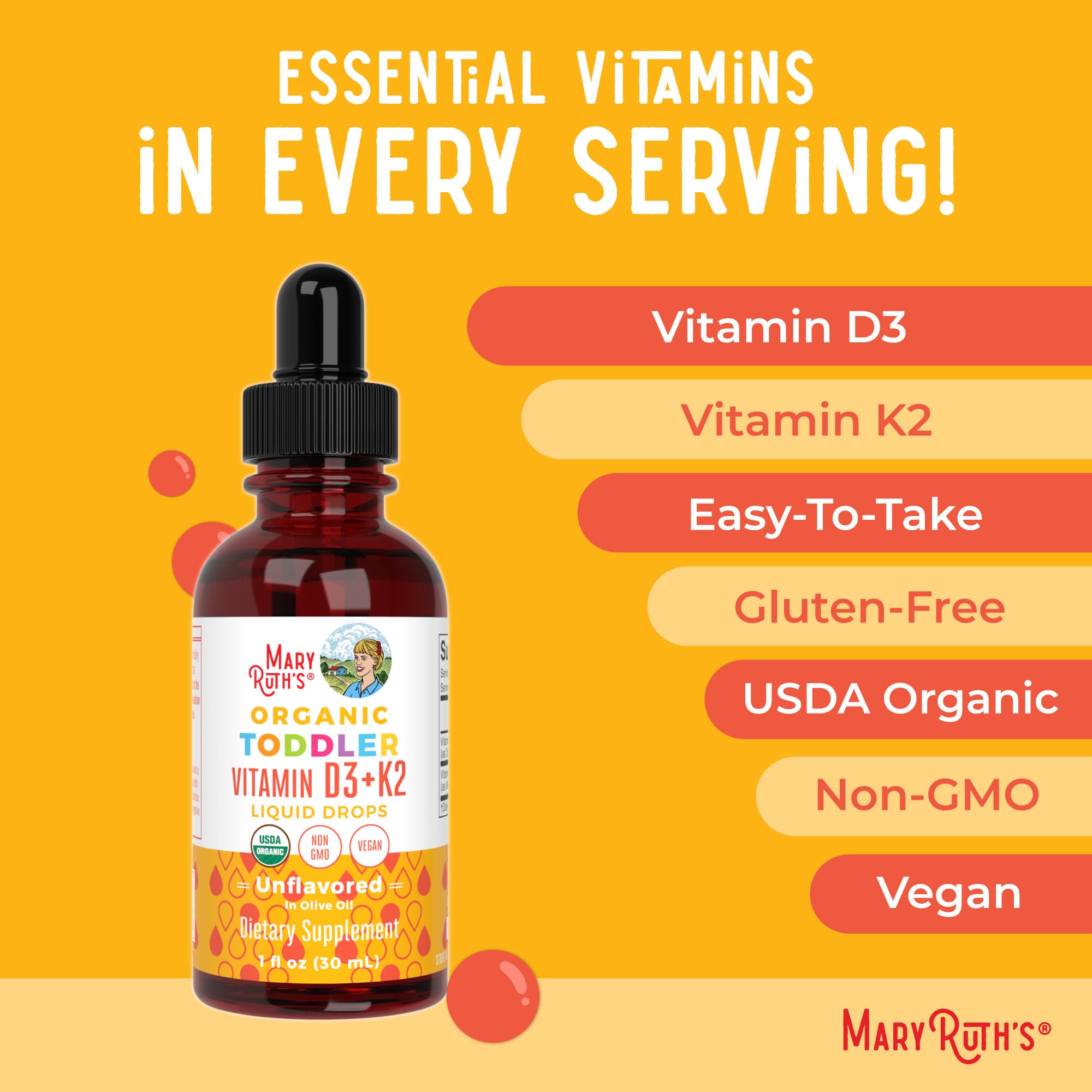 Foto 8 pulgar | Suplemento De Vitamina D3 K2 De Maryruth Organics Para Niños Pequeños, 30 Ml - Venta Internacional.