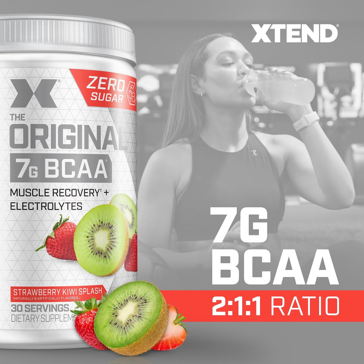 Foto 3 | Bcaa Powder Xtend Original Strawberry Kiwi 30 Porciones - Venta Internacional.
