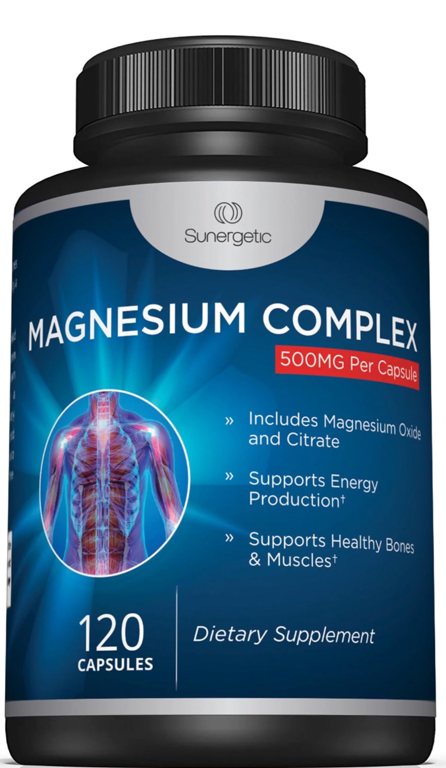 Foto 2 pulgar | Cápsulas De Citrato De Magnesio Sunergetic 500 Mg 120 Vegetales - Venta Internacional.