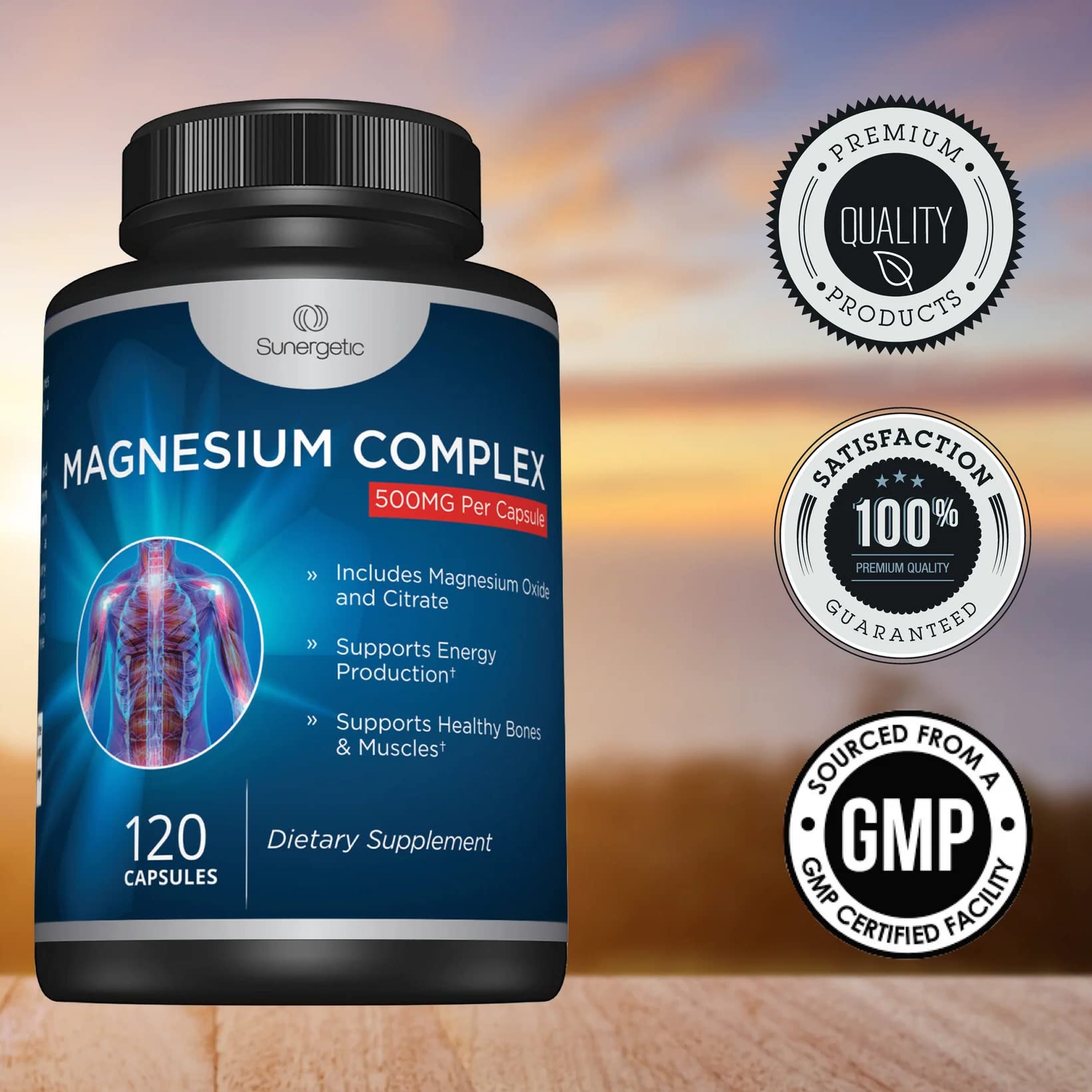 Foto 6 pulgar | Cápsulas De Citrato De Magnesio Sunergetic 500 Mg 120 Vegetales - Venta Internacional.