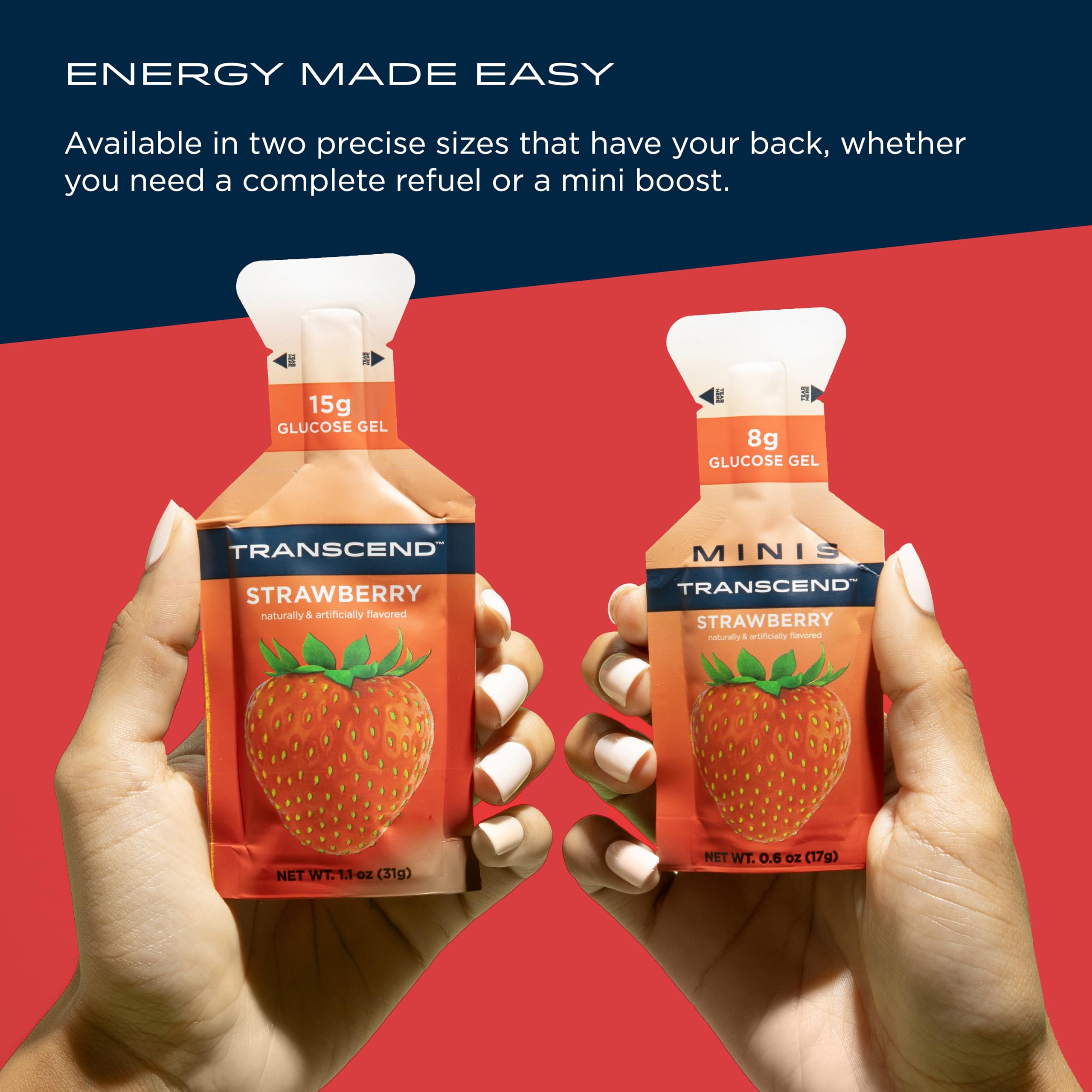 Foto 7 pulgar | Gel Energético Transcend Foods Mini Fresa, 17 Ml (paquete De 24) - Venta Internacional.