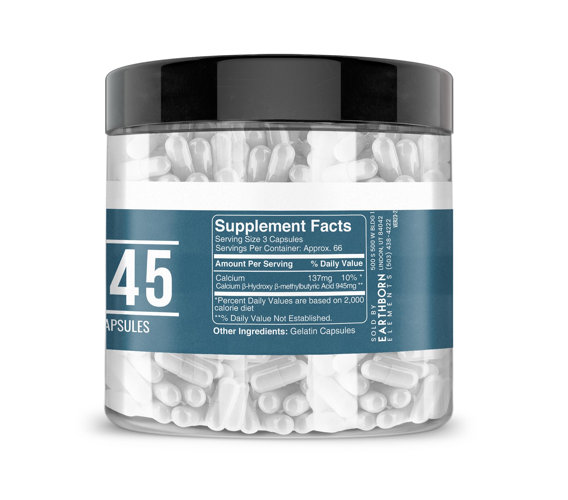 Foto 4 pulgar | Suplemento Dietético Earthborn Elements Hmb Powder 200 Cápsulas - Venta Internacional.