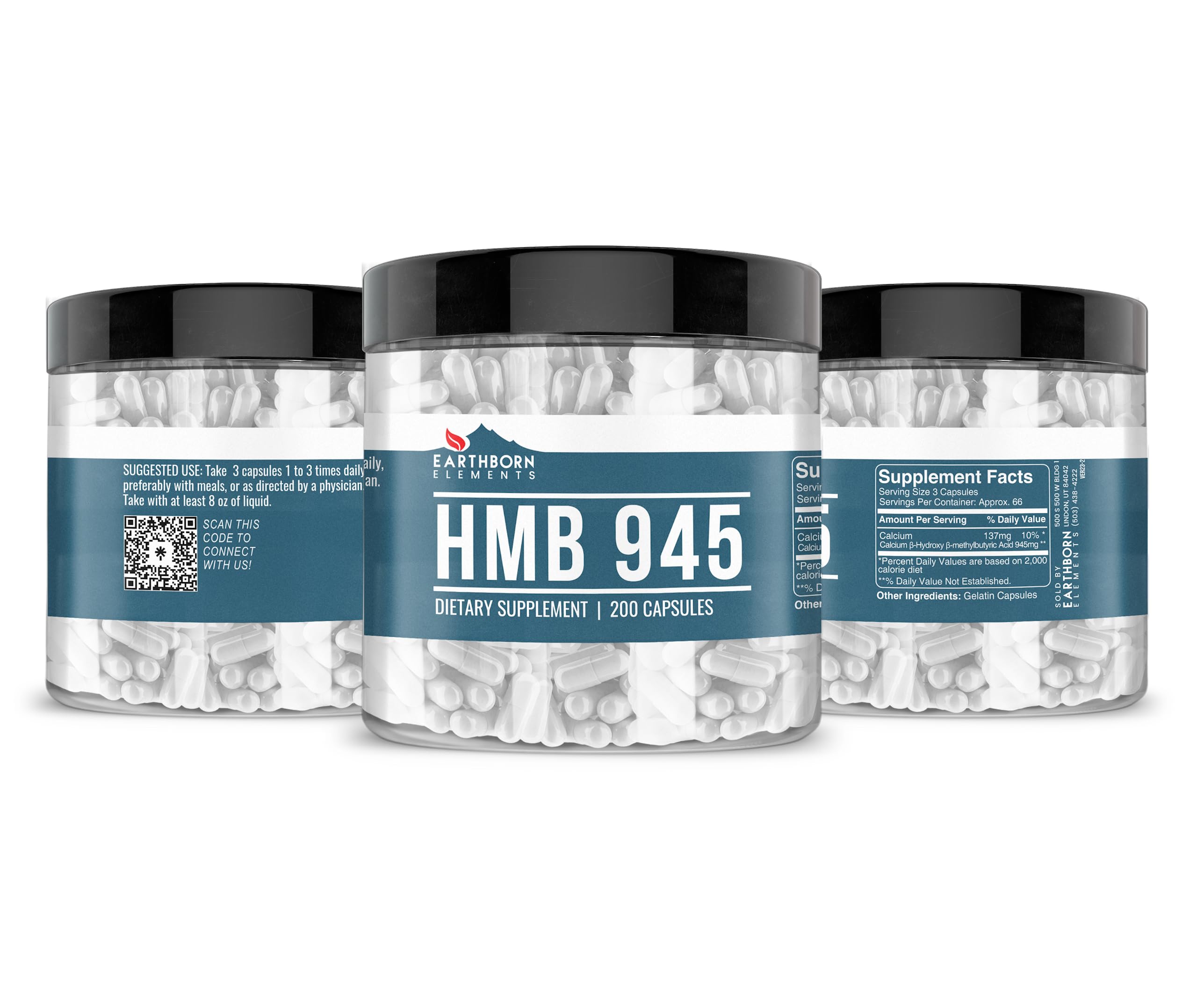 Foto 5 pulgar | Suplemento Dietético Earthborn Elements Hmb Powder 200 Cápsulas - Venta Internacional.