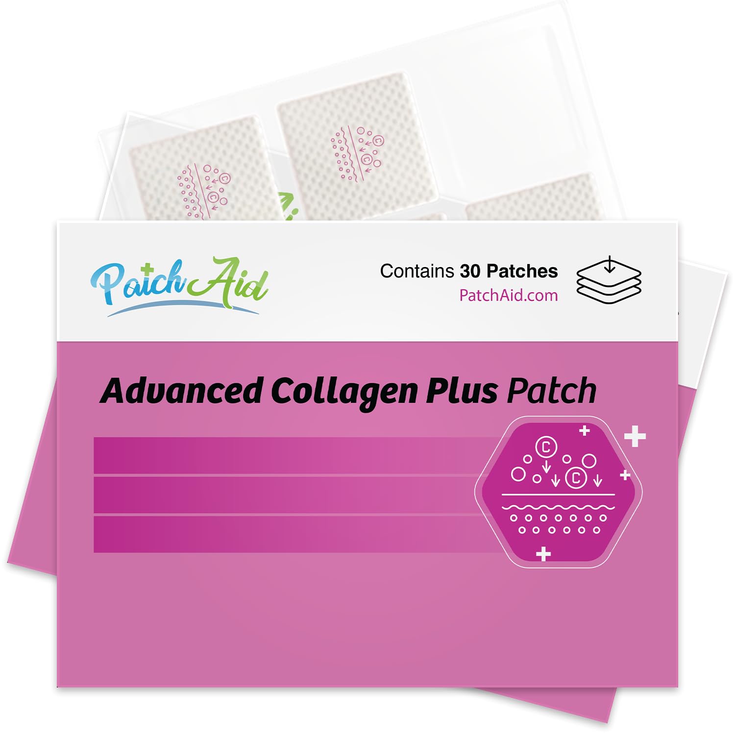Parche Tópico Patchaid Collagen Plus, Suministro Para 30 Días - Venta Internacional.