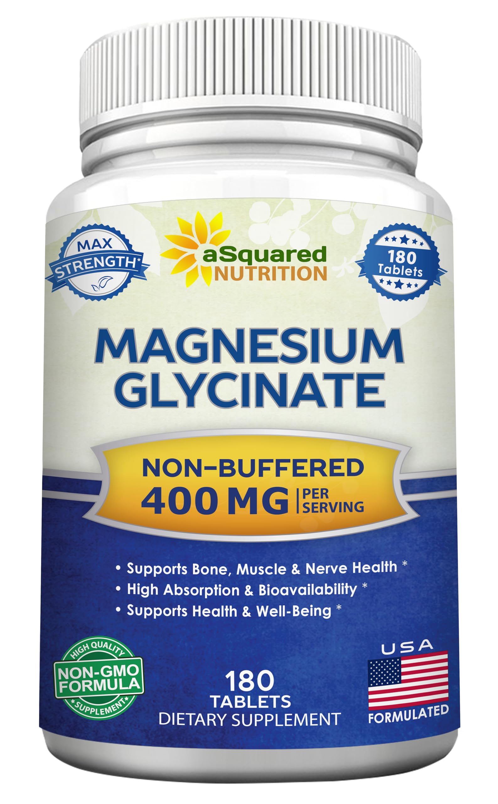Foto 1 | Suplemento De Glicinato De Magnesio De Squared Nutrition 400 Mg - Venta Internacional.