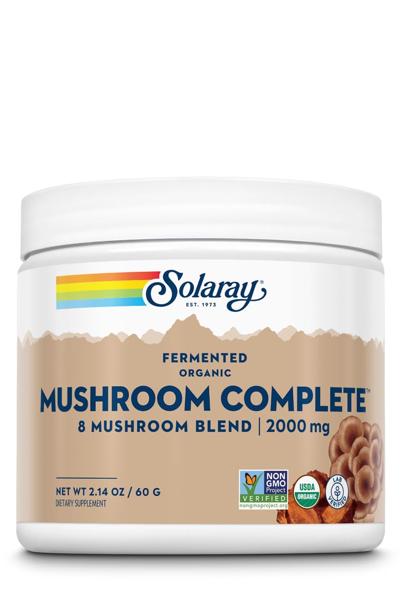 Foto 1 | Suplemento Completo De Hongos Orgánicos Fermentados Solaray 60 G - Venta Internacional.