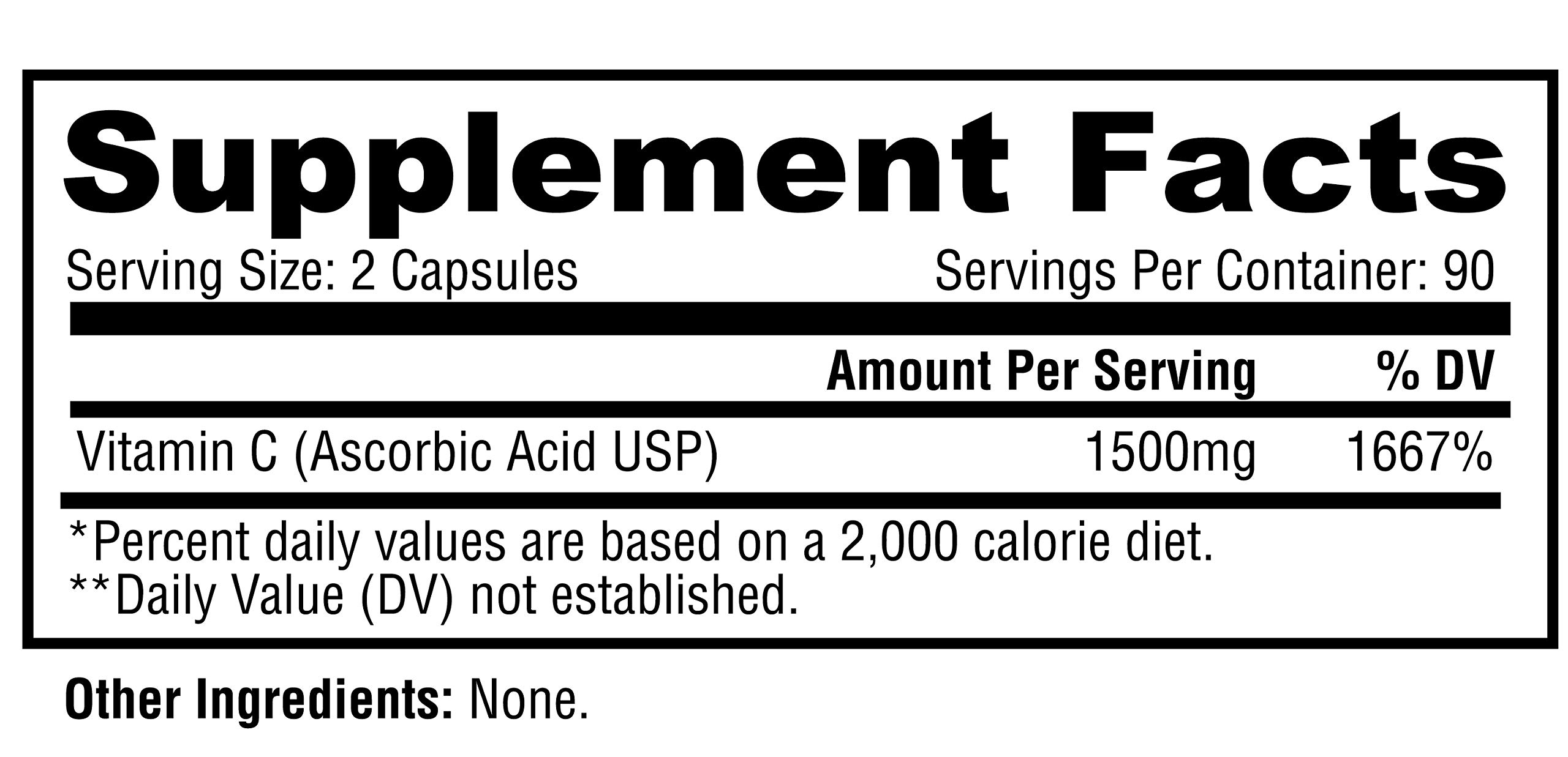 Foto 3 pulgar | Suplemento De Vitamina C Metabolic Nutrition 1500 Mg 180 Cápsulas - Venta Internacional.