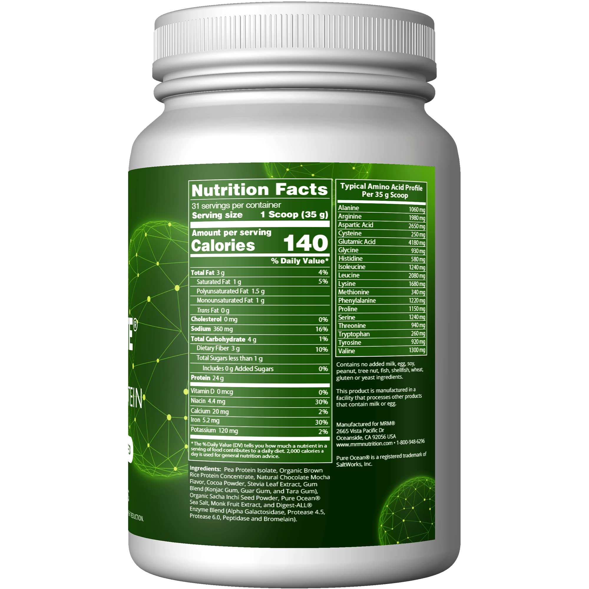 Foto 3 pulgar | Moc De Chocolate Performance Protein Mrm Nutrition Veggie Elite - Venta Internacional.