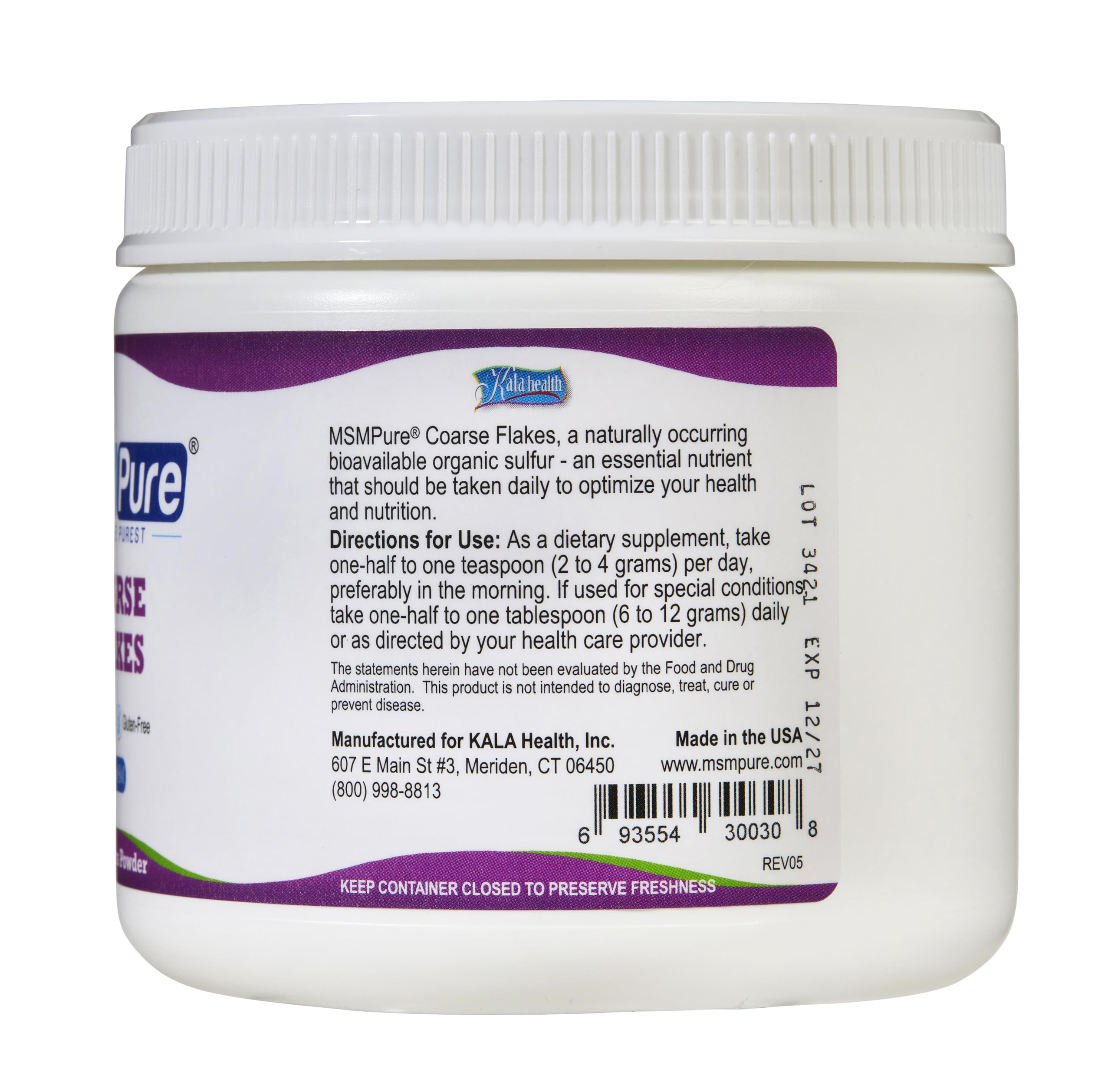 Foto 3 pulgar | Suplemento Kala Health Msmpure En Polvo Grueso De 250 Ml - Venta Internacional.