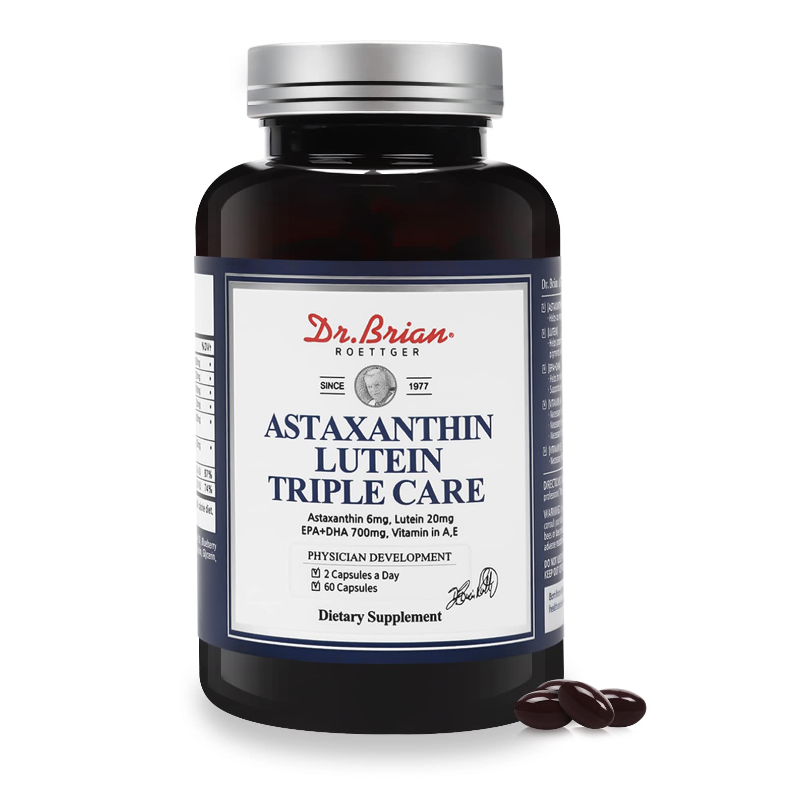 Foto 1 | Suplemento Dr. Brian Vitamins Eye Luteína 20 Mg Astaxantina 6 Mg - Venta Internacional.